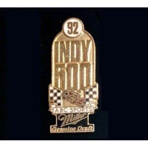 1992 Indianapolis ,Indy 500 , ABC Sports - Miller Genuine Draft , Collector Pin
